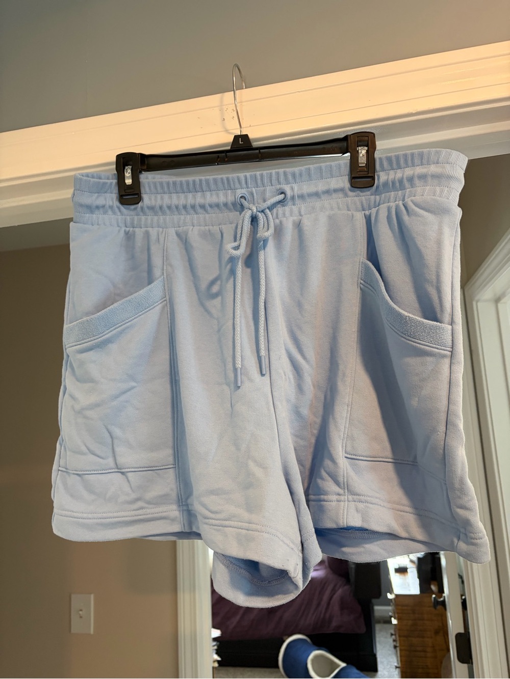 Light Blue Lou & Grey Women's Drawstring Lounge Shorts